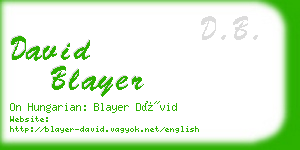 david blayer business card